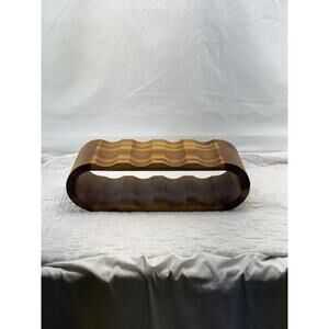 Elegant Wooden Wine Or Towel Display Rack Holds 8 Of Either.